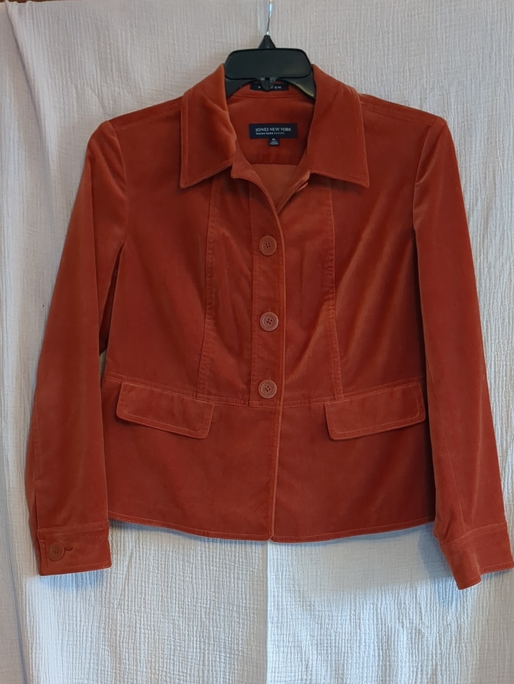 Fall Wardrobe Ready! Jones New York Women's Rust-Orange Corduroy Blazer
